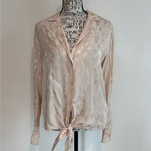 Treasure & Bond Cream Floral Button Down Shirt